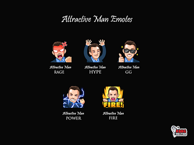 Attractive Man Twitch Emote cartoon customemote design emoji emote emoteart emotes fire gg graphicforstream hype power rage sticker streamers twitch twitchemote twitchemotes twitchstreamer