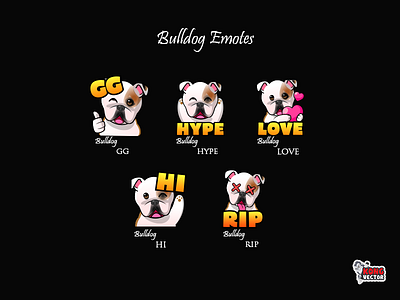 Bulldog Twitch Emotes