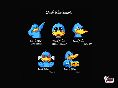 Duck Blue Twitch Emote