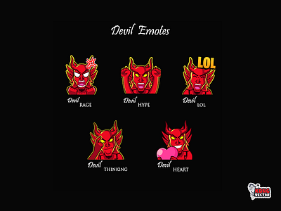 Devil Twitch Emotes amazing customemote cute logo design designer emoji emote emoteart emotes graphicforstream heart hype lol rage sticker streamers thinking twitch twitchemote twitchemotes