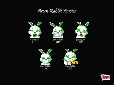 Green Rabbit Twitch Emotes cartoon creative idea customemotes cute daily fun design emote emotes fun funny game art gamers happy look streamers twitch twitch.tv twitchemote twitchemotes
