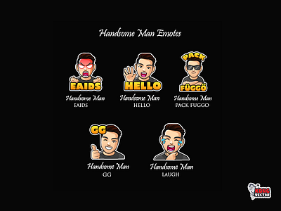 Handsome Man Twitch Emote cartoon creative design customemote daily fun design design app eaids emoji emote emoteart emotes fuggo gg graphicforstream hellow laught streamers twitch twitchemote twitchemotes