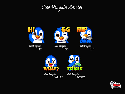 Cute Penguin Twitch Emotes