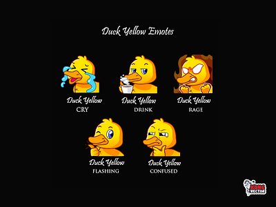 Duck Yellow Twitch Emotes cartoon confused creative creative idea crypto customemote design design app drink emoji emote emoteart emotes flashing graphicforstream rage streamers twitch twitchemote twitchemotes