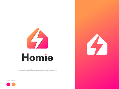 Homie household energy monitor appicon applogo electricity energy household logo logodesign
