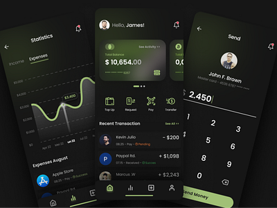 Finance UI design Dark mode dark mode design finance ui ui ui design uiux uiux design