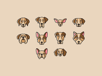 cute dog head Icon