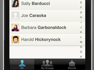 Barbara Garbonaldock icons ios names pics profile tab bar table view