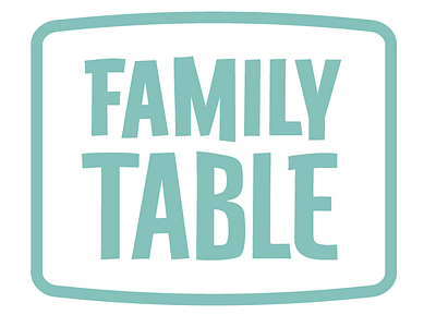 Family Table Logo barbieri custom logo retro