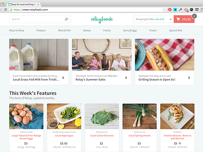 RelayFoods.com ecommerce grocery launch relay foods responsive site