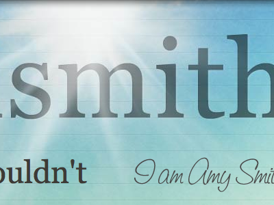 Minismith header blog blue green header light shiz typography