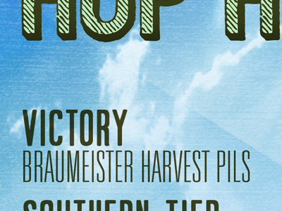 Condensed in the Cloud barleys heavenly hop harvest poster typography