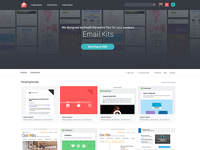 New Really Good Emails Homepage WIP categories emails gallery marketplace social thumbs wip