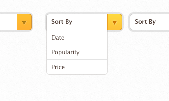 Dropdown Select Menu dropdown form orange select sorting