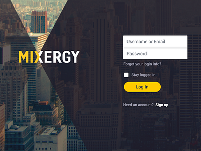 Mixergy Login Options form layout login mixergy wordpress