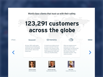Testimonial Layout for Simplified Safety