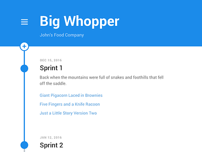 Big Whopper hub management material project sideproject sprint wip