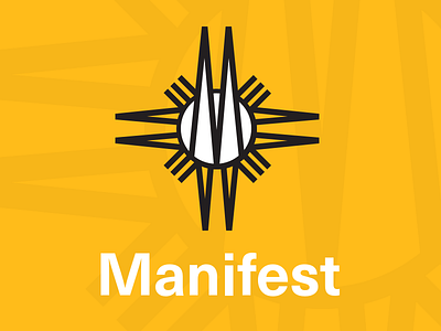 Manifest App compass identity lines location logo m manifest simple southwest stroke