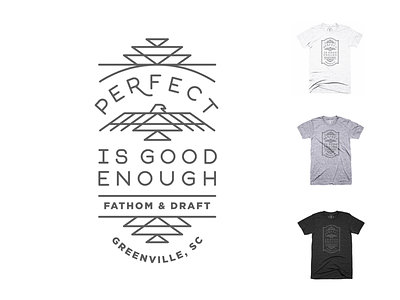 Perfect is good enough tee shirt clothing design greenville icons lines perfection sale southwest tee tribal tshirt