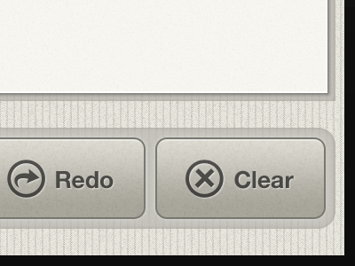 Redo Clear button icons iphone sketch stripes texture user interface