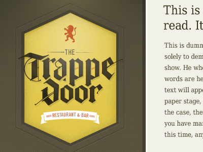 A Tumblr for The Trappe Door