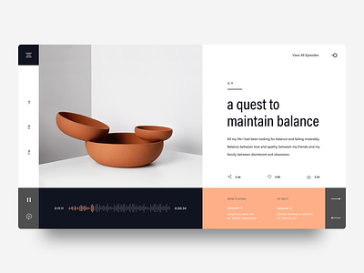 Design Podcast Concept minimalism podcast ui ux web concept web design