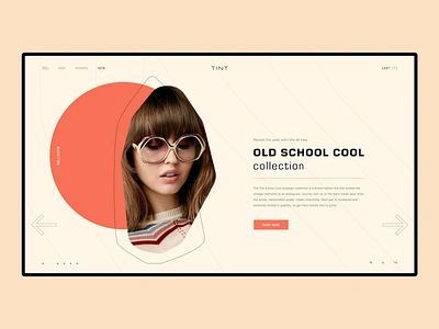 TINT Sunglasses clean daily ui dailyui dynamic grid inspiration landing page layout minimalism modern ss2019 typography web web design