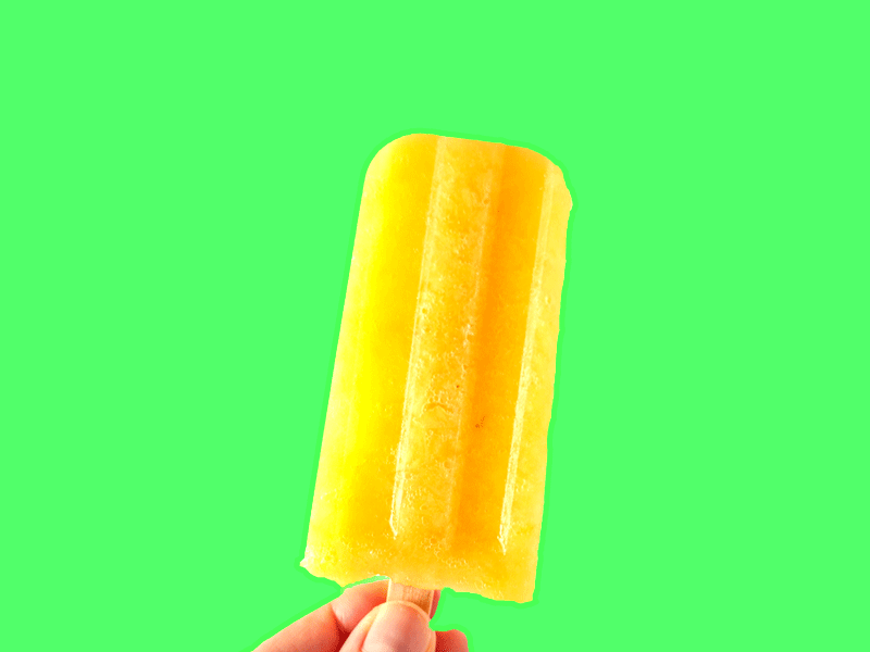 Coconut Pineapple Popsicles by Dzinia on Dribbble