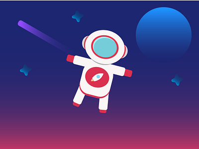 Astronaut Illustration astronaut galaxy illustration ilustracion space vector