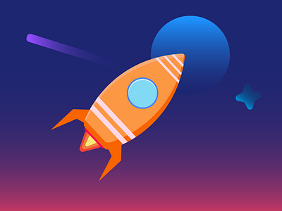 Rocket Illustration galaxy illustration ilustracion rocket space spaceship vector