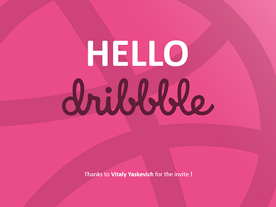 Hello Dribbble debut dribbble first shot hello invite thanks welcome