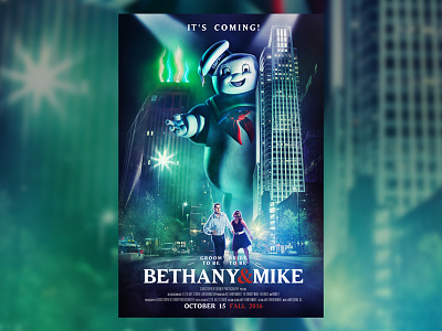 Bethany & Mike movie poster photo manipulation poster save the date