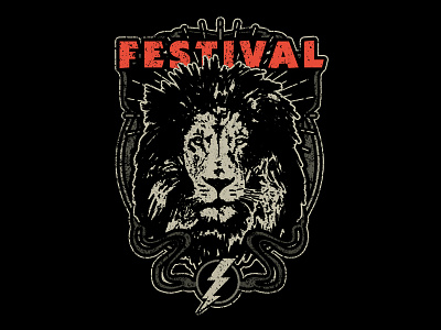 Vintage Lion apparel design festival illustration lion shirt t shirt