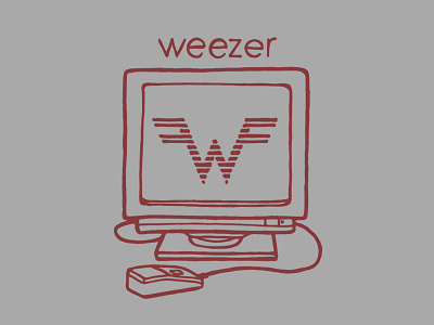 Vintage Computer apparel computer illustration shirt t shirt vintage weezer