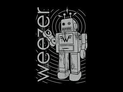 W-Bot apparel band merch illustration merchandise robot shirt t shirt vintage weezer