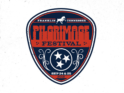 Pick country design festival guitar pick horse nashville pick typography