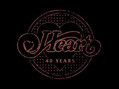 40 Years apparel heart linework merch merchandise shirt t shirt vintage