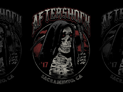 Aftershock apparel illustration reaper shirt skull t-shirt vintage vintage rock