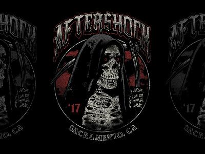 Aftershock apparel illustration reaper shirt skull t shirt vintage vintage rock