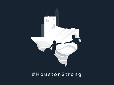 #Houston Strong - Texas Hurricane Harvey flood harvey help hero houston hurricane logo non profit pray storm texas volunteer