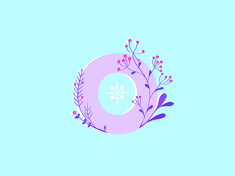 Christmas Color Font - SVG Font decorative flower holiday fontself frost snow lettering winter font free christmas color font