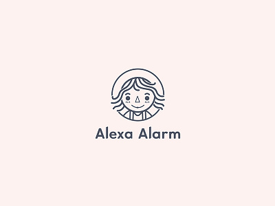 Raggedy Ann Doll Logo design - Alexa Alarm