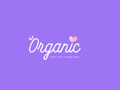 Organic Cotton Logo Design - Opt 1 brand design feminime girl logo logotype organic product simple