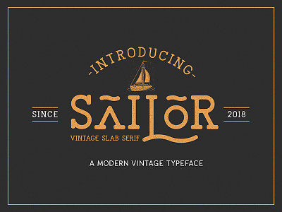 The Sailor Modern Vintage Typeface calligraphy fonts cursive fonts elegant fonts handcrafted font logo font logo fonts modern fonts retro fonts text fonts vintage fonts