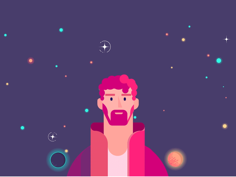 Animation Test 1 - Planet animation character earth galaxy motion design planet space