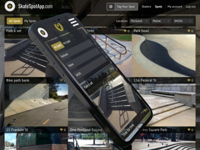 SkateSpotApp.com branding ui web app web ui