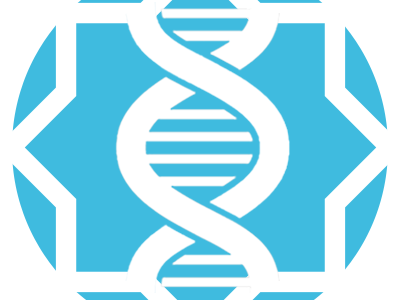 Geometric DNA dna flat geometric shape icon logo