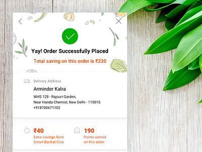 Order Dispatch successfully online Commerce Grocery Shopping artdirection dispatch ecommerce green green vegetable grocery onlineshopping orange ui uiux vegetables visual design