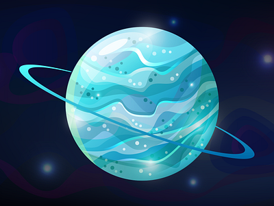 Planet Water circle colour drawing experiment illustration outerspace planet practice simple water