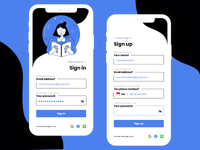 Sign Up Page 001 adobe xd app dailyui dailyui 001 design form interface mobile registration form sign in sign up ui uiux user experience user interface ux